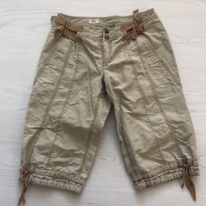 FREE PEOPLE Linen Blend Bermuda Shorts Sz 8